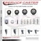 Service Caster 3 Inch Maroon Polyurethane Wheel Swivel 34 Inch Threaded Stem Caster Set with Brake SCC SCC-TS20S314-PPUB-MRN-TLB-34212-4 - alternate 4